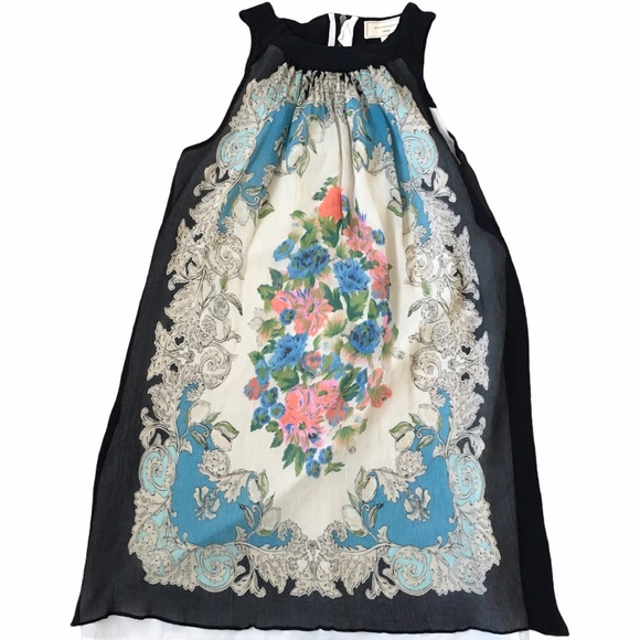 Anthropologie Dresses & Skirts - Anthropologie Moulinette Soeurs Silk Floral Shift Dress